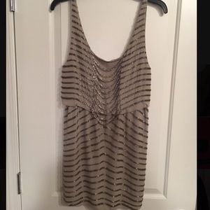 Alice & Olivia silver cocktail dress size 6